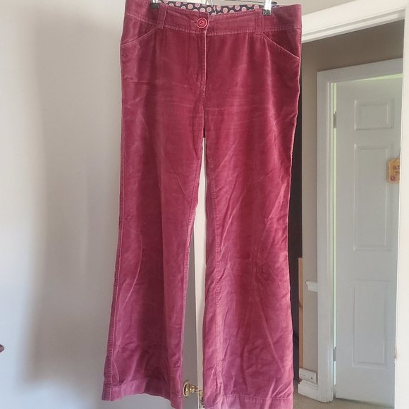 Boden Pants - Boden dark mauve velvet pants, size UK16/US12